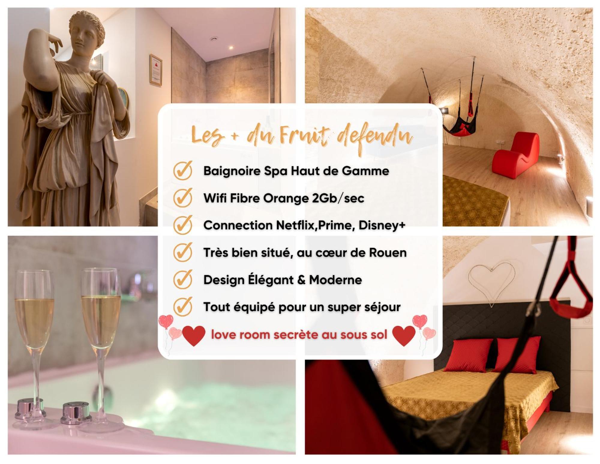 Le Fruit Defendu "Love Room" Jacuzzi Centre Ville Ρουέν Εξωτερικό φωτογραφία